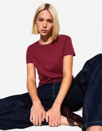 Tricou din bumbac greu cu maneca scurta