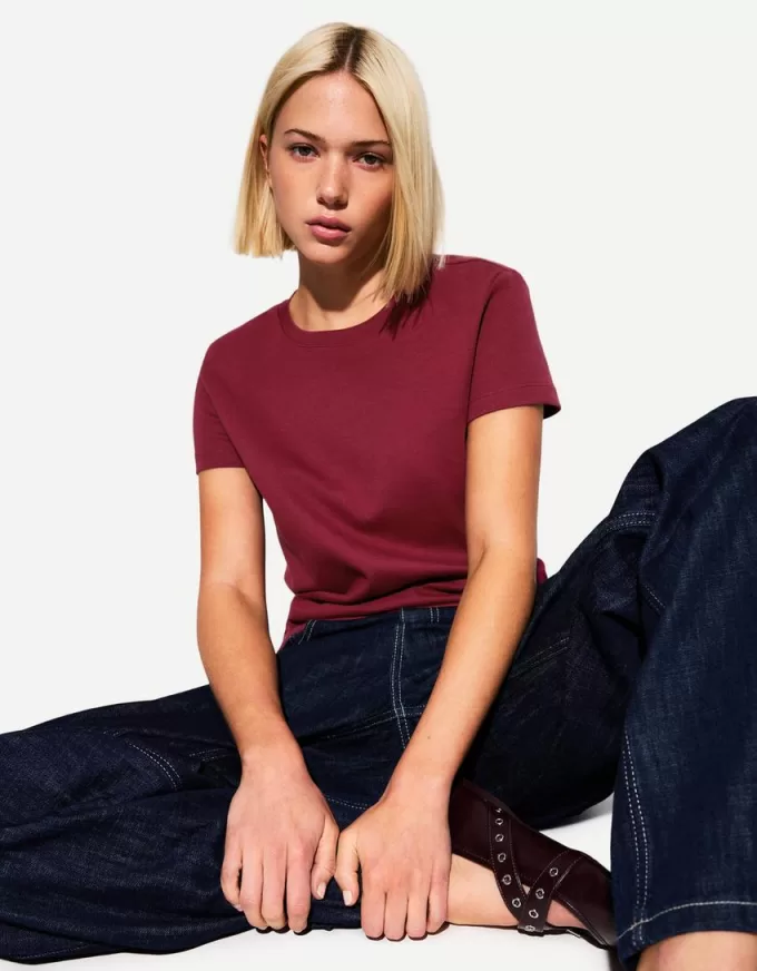 Tricou din bumbac greu cu maneca scurta Tricou din bumbac greu cu maneca scurta