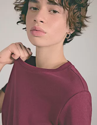Tricou din bumbac greu cu maneca scurta