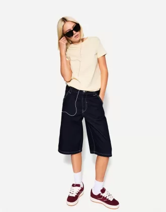 Tricou din bumbac greu cu maneca scurta