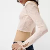 Tricou din dantela cu fundite Tricou din dantela cu fundite