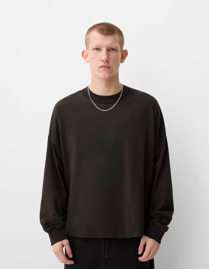 Tricou gros cu maneca lunga Tricou gros cu maneca lunga