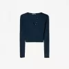 Tricou henley cu maneca lunga