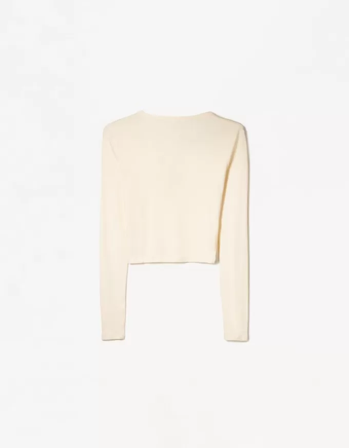 Tricou henley cu maneca lunga