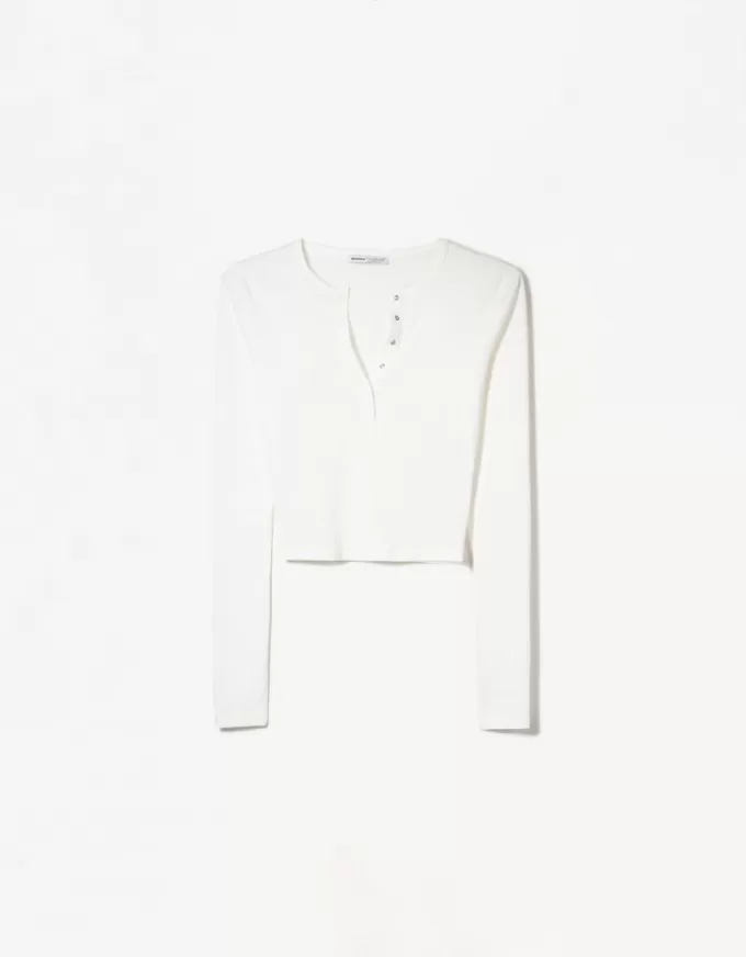 Tricou henley cu maneca lunga Tricou henley cu maneca lunga