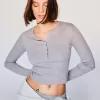 Tricou henley cu maneca lunga Tricou henley cu maneca lunga