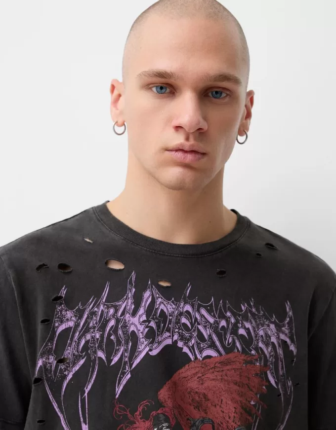 Tricou imprimat cu maneca scurta Tricou imprimat cu maneca scurta