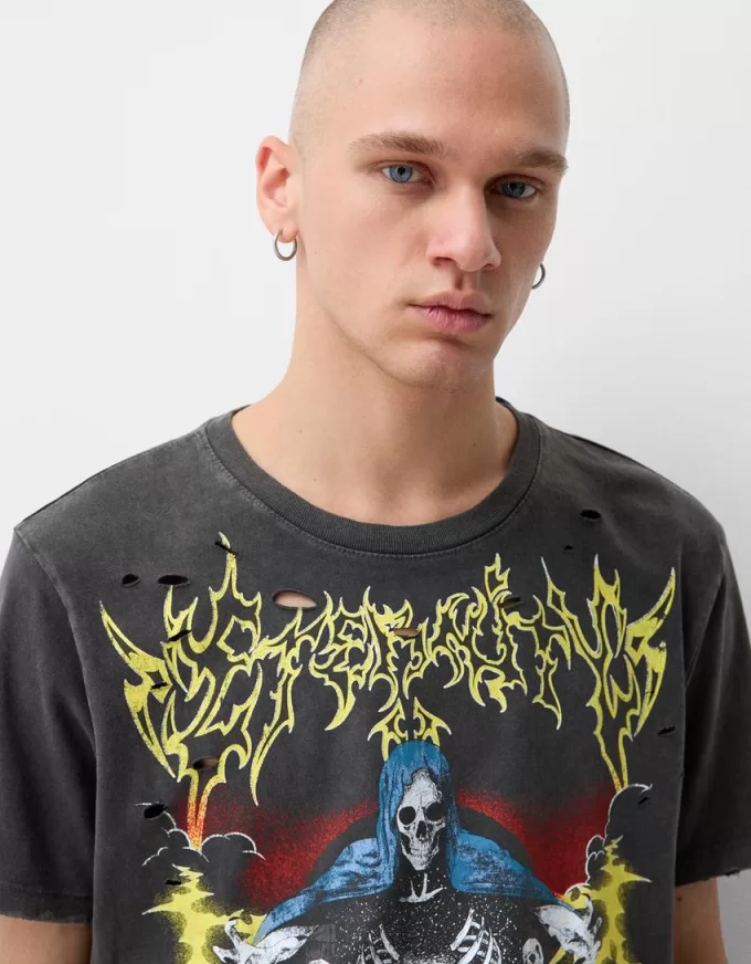 Tricou imprimat cu maneca scurta Tricou imprimat cu maneca scurta