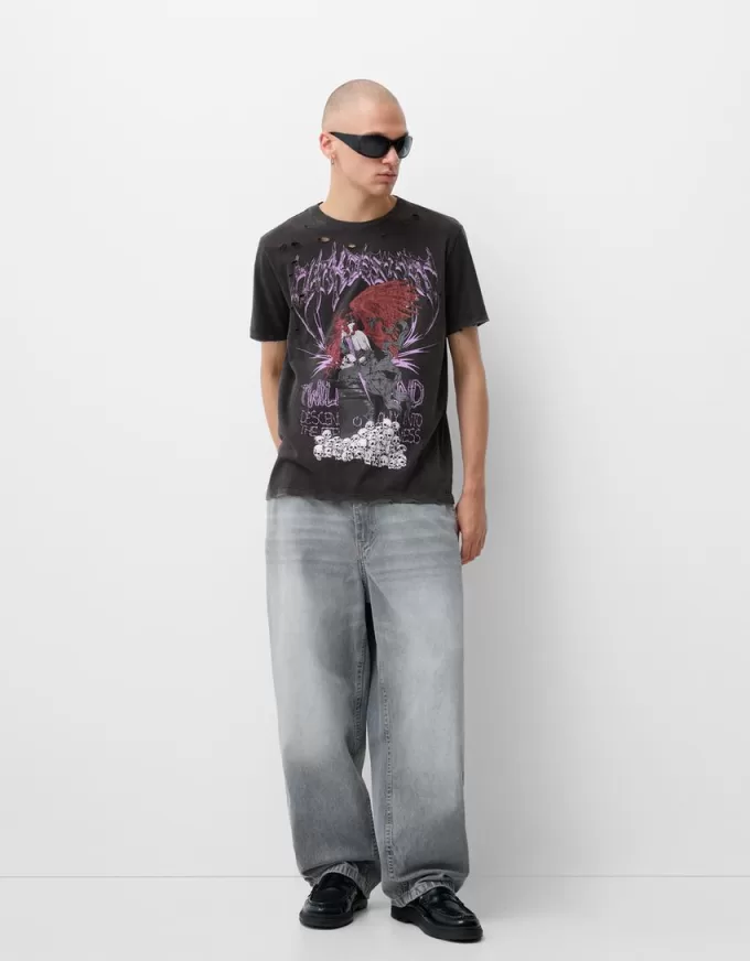 Tricou imprimat cu maneca scurta Tricou imprimat cu maneca scurta