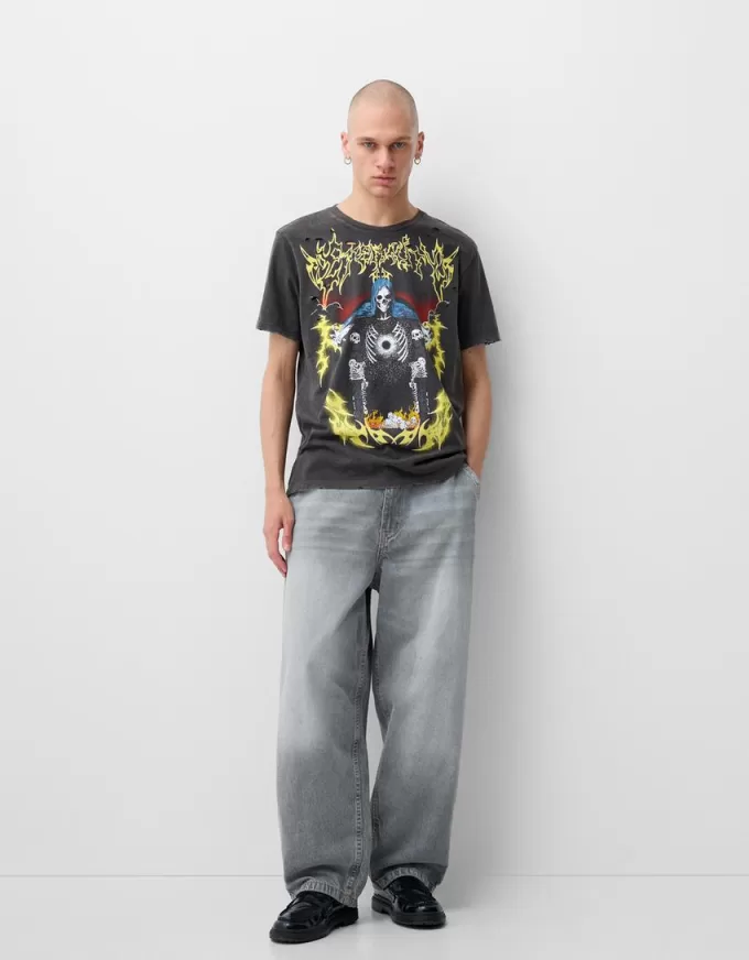 Tricou imprimat cu maneca scurta Tricou imprimat cu maneca scurta