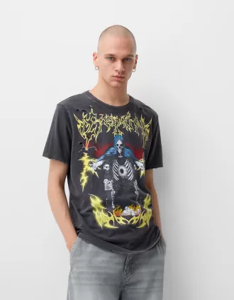 Tricou imprimat cu maneca scurta