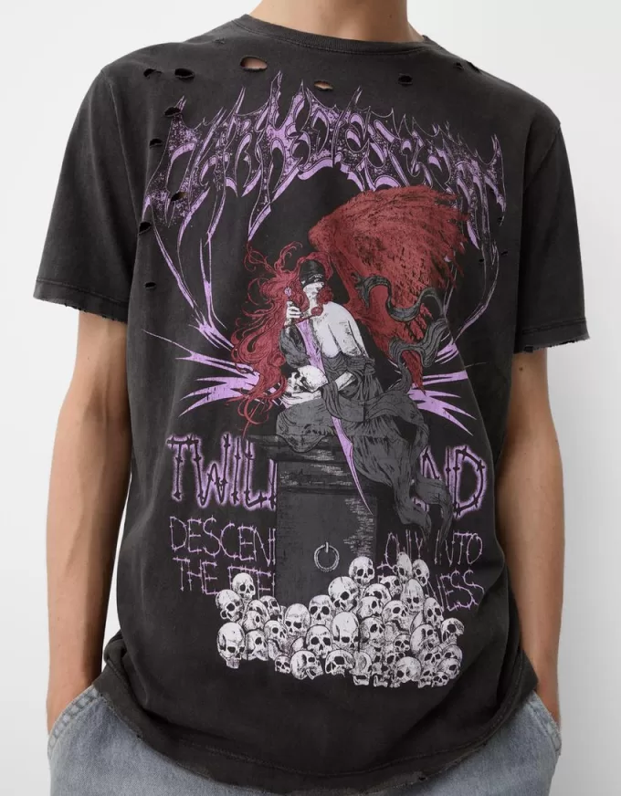 Tricou imprimat cu maneca scurta Tricou imprimat cu maneca scurta