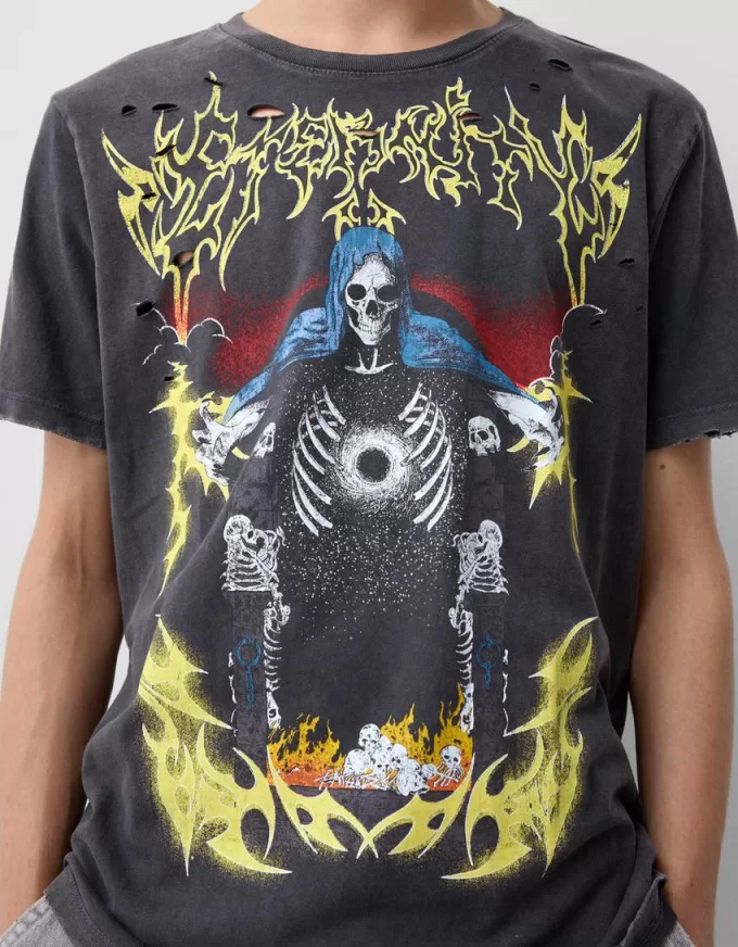 Tricou imprimat cu maneca scurta Tricou imprimat cu maneca scurta