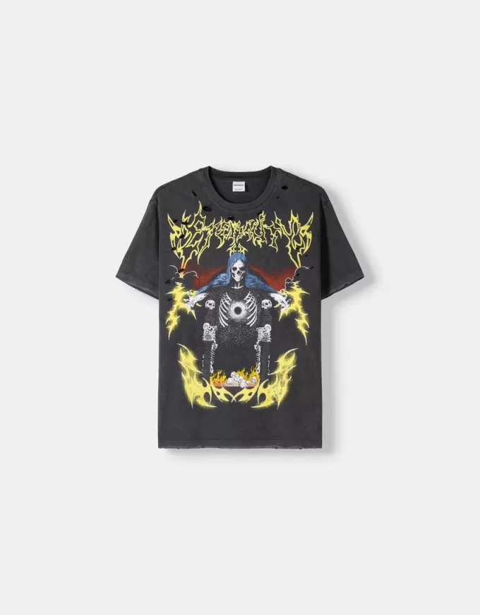 Tricou imprimat cu maneca scurta Tricou imprimat cu maneca scurta