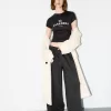 Tricou imprimat cu mânecă scurtă, cu aplecare Tricou imprimat cu mânecă scurtă, cu aplecare