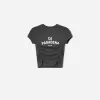 Tricou imprimat cu mânecă scurtă, cu aplecare Tricou imprimat cu mânecă scurtă, cu aplecare
