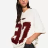 Tricou imprimat cu maneca scurta cu decolteu in V Tricou imprimat cu maneca scurta cu decolteu in V
