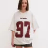 Tricou imprimat cu maneca scurta cu decolteu in V Tricou imprimat cu maneca scurta cu decolteu in V