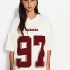Tricou imprimat cu maneca scurta cu decolteu in V Tricou imprimat cu maneca scurta cu decolteu in V