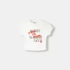 Tricou imprimat cu mâneci raglan scurte Tricou imprimat cu mâneci raglan scurte
