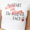 Tricou imprimat cu mâneci raglan scurte Tricou imprimat cu mâneci raglan scurte