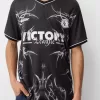 Tricou imprimat plasă cu mânecă scurtă Tricou imprimat plasă cu mânecă scurtă
