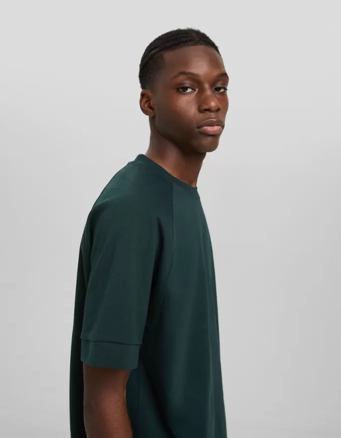 Tricou interlock cu mânecă scurtă, cu potrivire boxy Tricou interlock cu mânecă scurtă, cu potrivire boxy