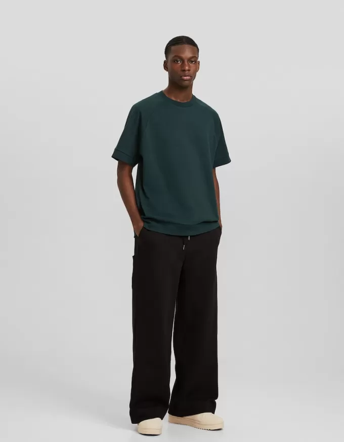 Tricou interlock cu mânecă scurtă, cu potrivire boxy Tricou interlock cu mânecă scurtă, cu potrivire boxy