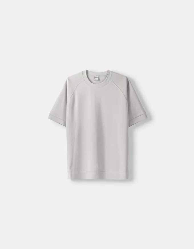 Tricou interlock cu mânecă scurtă, cu potrivire boxy Tricou interlock cu mânecă scurtă, cu potrivire boxy