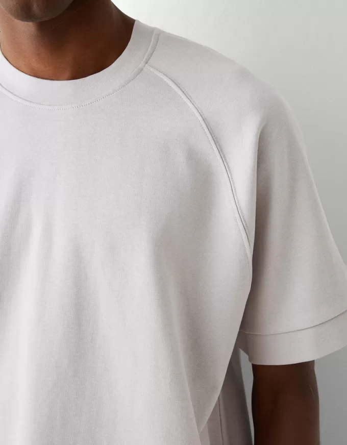 Tricou interlock cu mânecă scurtă, cu potrivire boxy Tricou interlock cu mânecă scurtă, cu potrivire boxy