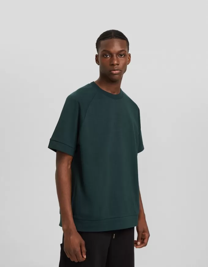 Tricou interlock cu mânecă scurtă, cu potrivire boxy Tricou interlock cu mânecă scurtă, cu potrivire boxy