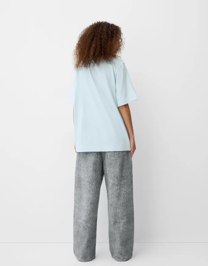 Tricou oversize cu maneca scurta Tricou oversize cu maneca scurta