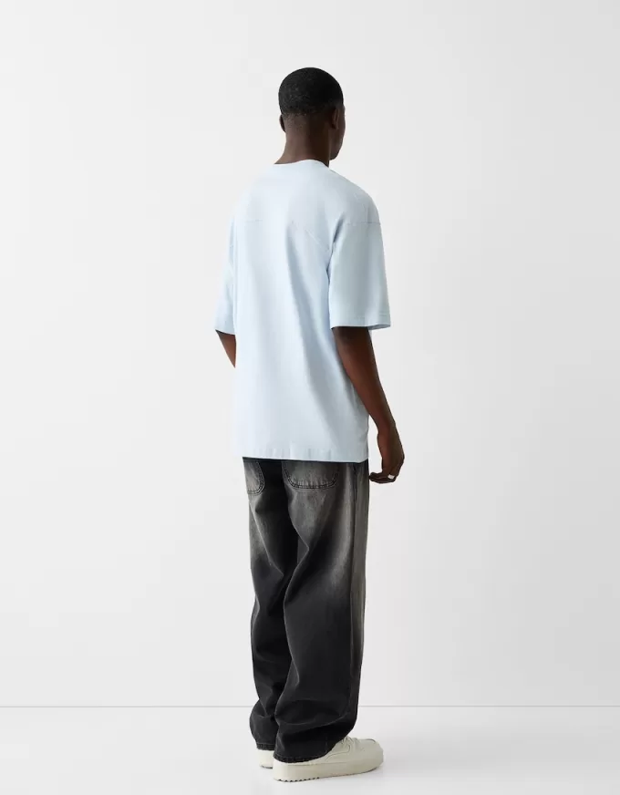 Tricou oversize cu maneca scurta Tricou oversize cu maneca scurta