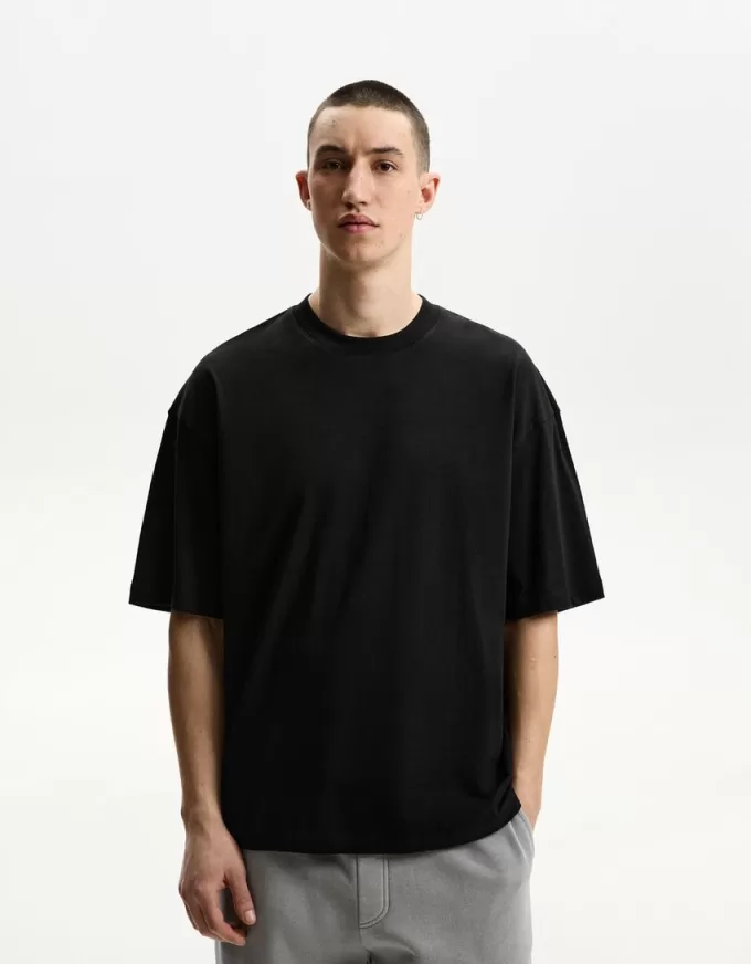 Tricou oversize cu maneca scurta Tricou oversize cu maneca scurta