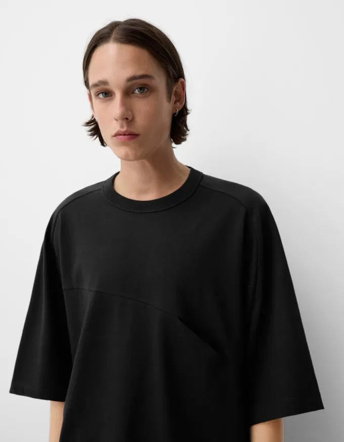 Tricou oversize cu maneca scurta Tricou oversize cu maneca scurta