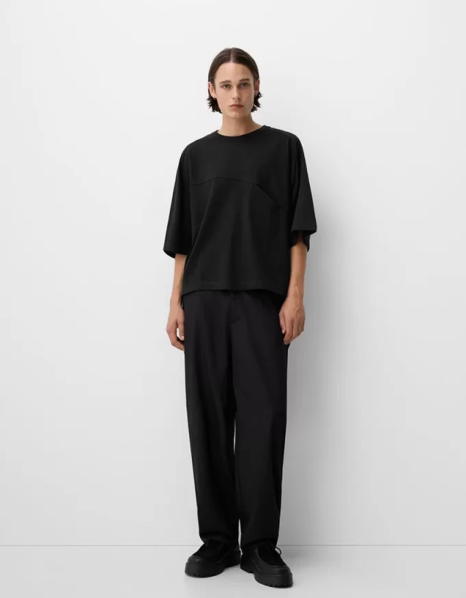 Tricou oversize cu maneca scurta Tricou oversize cu maneca scurta