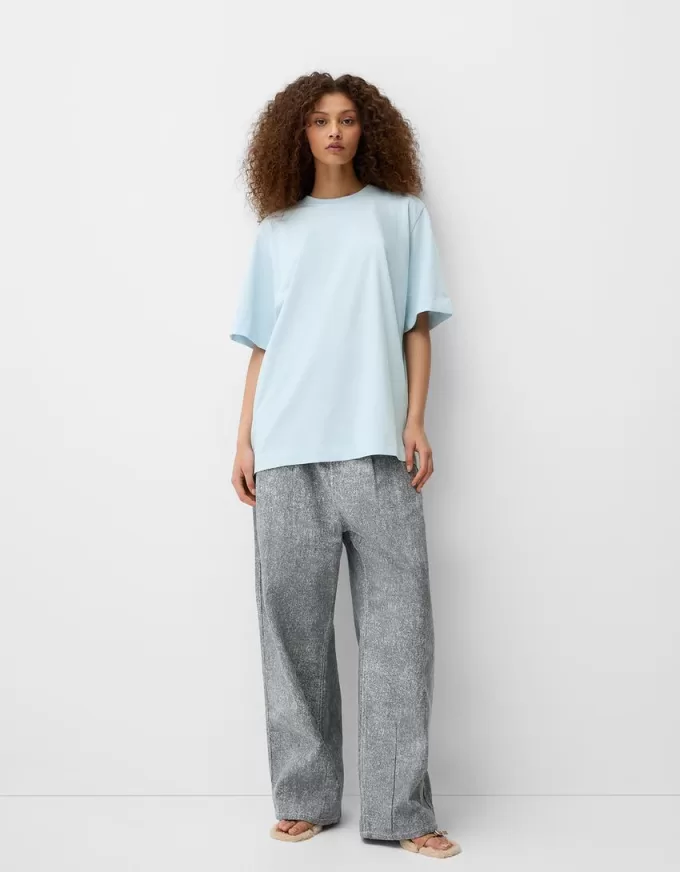 Tricou oversize cu maneca scurta Tricou oversize cu maneca scurta