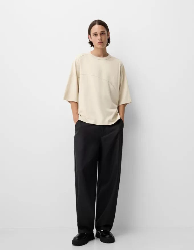 Tricou oversize cu maneca scurta Tricou oversize cu maneca scurta