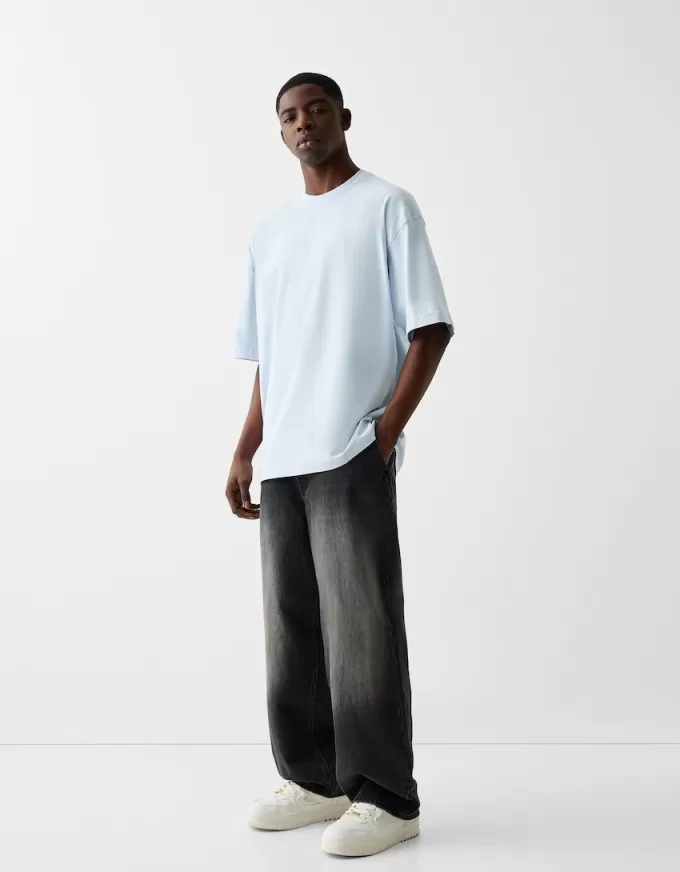 Tricou oversize cu maneca scurta Tricou oversize cu maneca scurta