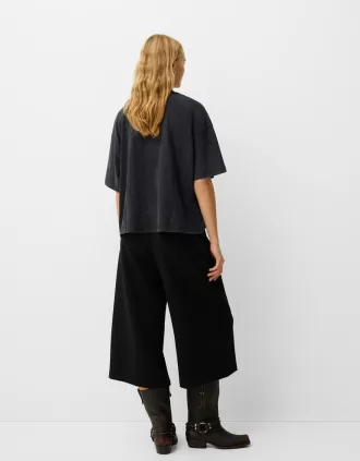 Tricou oversize imprimat cu maneca scurta
