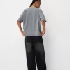 Tricou oversize imprimat cu maneca scurta