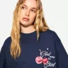 Tricou oversize imprimat cu maneca scurta Tricou oversize imprimat cu maneca scurta