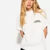 Tricou oversize imprimat cu maneca scurta Tricou oversize imprimat cu maneca scurta