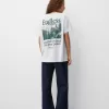 Tricou oversize imprimat cu maneca scurta Tricou oversize imprimat cu maneca scurta