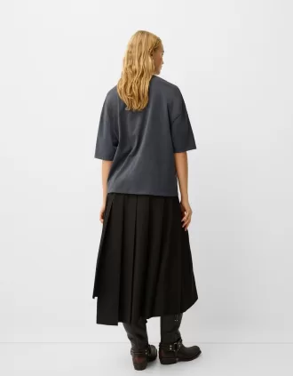 Tricou oversize imprimat cu maneca scurta