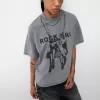 Tricou oversize imprimat cu maneca scurta