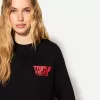 Tricou oversize imprimat cu maneca scurta Tricou oversize imprimat cu maneca scurta