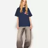 Tricou oversize imprimat cu maneca scurta Tricou oversize imprimat cu maneca scurta