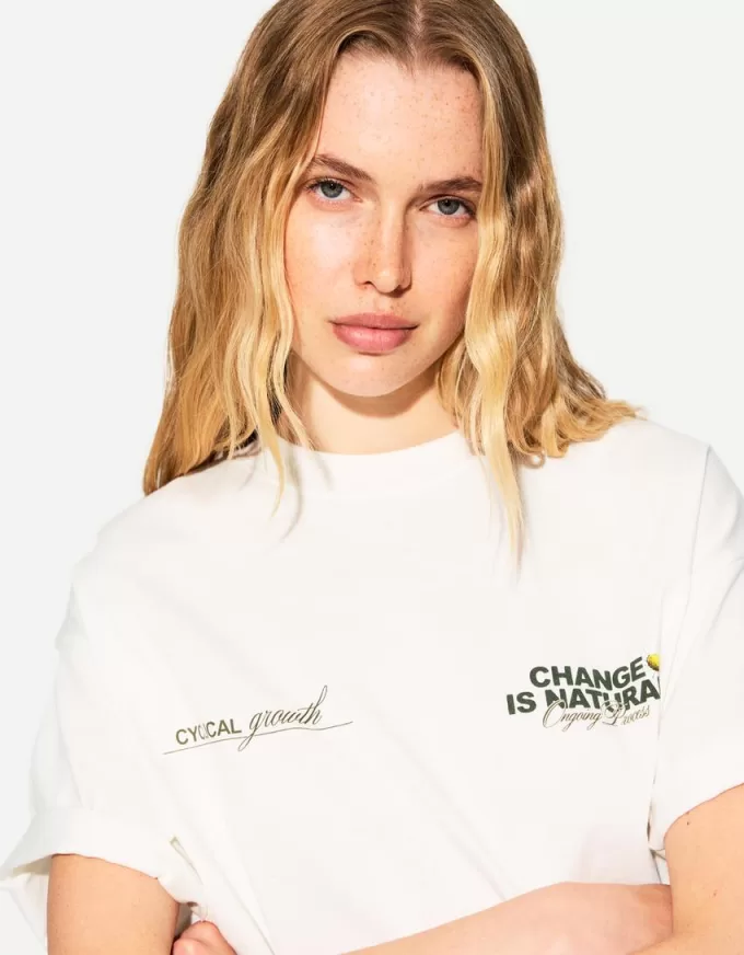 Tricou oversize imprimat cu maneca scurta Tricou oversize imprimat cu maneca scurta