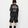 Tricou oversize imprimat cu maneca scurta